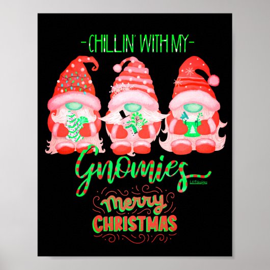 KINDEREN MET MIJN GNOMIES grappige kerst Poster (Voorkant)