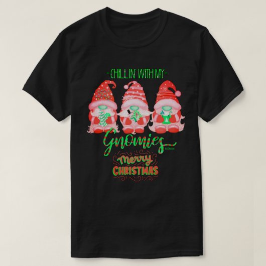 KINDEREN MET MIJN GNOMIES grappige kerst T-shirt (Design voorkant)