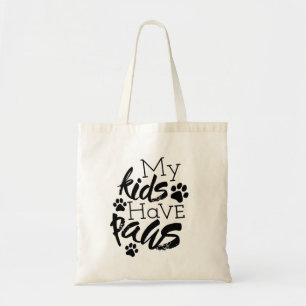 Kinderen met Paws Citaten over Honden die Familie Tote Bag