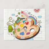 Kinderen met penselen briefkaart (Voorkant)