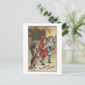 Kinderen met pompoen, kalkoenen briefkaart (Staand voorkant)