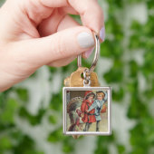 Kinderen met pompoen, kalkoenen sleutelhanger (Hand)
