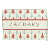 Kinderen met rode rode kerstaven voor de Cute Rust Kussensloop (Voorkant-Links)