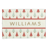 Kinderen met rode rode kerstaven voor de Cute Rust Kussensloop (Voorkant-Rechts)