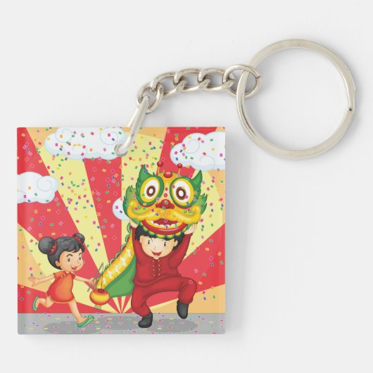 Kinderen met Sleutelhanger (Achterkant)