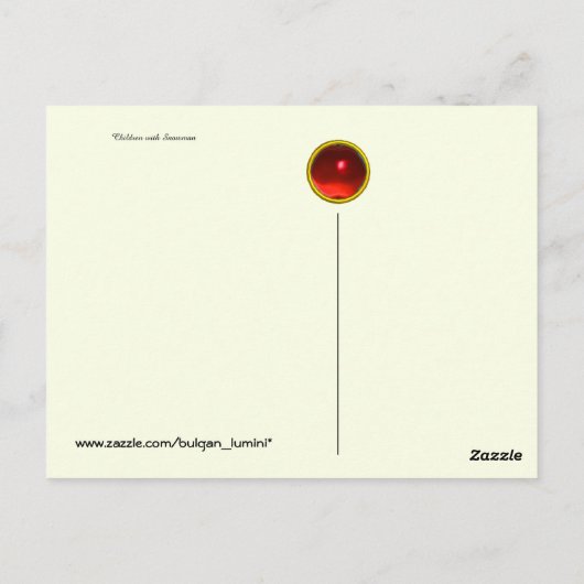 KINDEREN MET SNOWMAN BRIEFKAART (Achterkant)