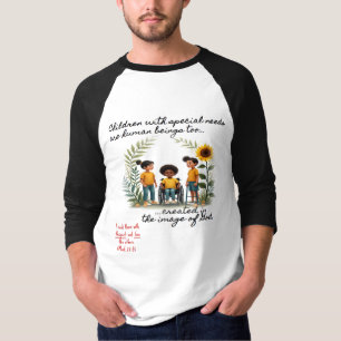 Kinderen met speciale behoeften 3/4 Raglan T-shirt