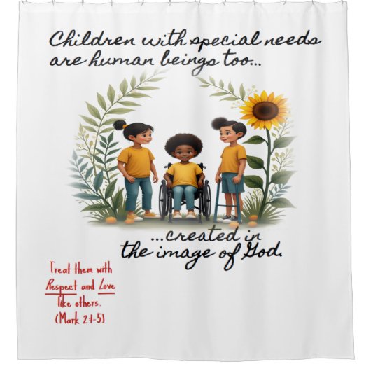 Kinderen met speciale behoeften douchegordijn prom (Voorkant)