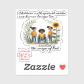 Kinderen met speciale behoeften Sticker (Vel)
