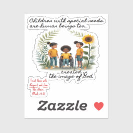 Kinderen met speciale behoeften Sticker