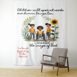Kinderen met speciale behoeften Tapestry Wandkleed