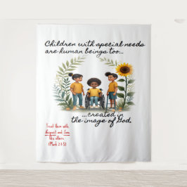 Kinderen met speciale behoeften Tapestry Wandkleed