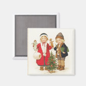 Kinderen met speelgoed magneet (Voorkant / Achterkant)