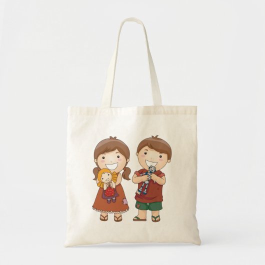 Kinderen met speelgoed tote bag (Voorkant)