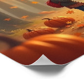 Kinderen met thanksgiving pompoen poster (Hoek)