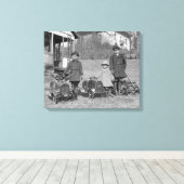Kinderen met trapauto's, 1924 canvas afdruk (Insitu (Houten vloer))
