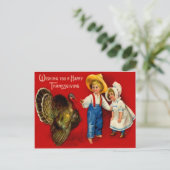 Kinderen met Turkije Briefkaart (Staand voorkant)