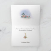  kinderen met witte paasbundels feestdagen kaart (Binnen)