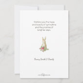  kinderen met witte paasbundels feestdagenkaart (Achterkant)