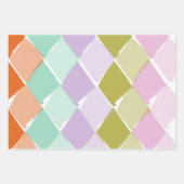 Kinderen met zomerkleurenpatroon inpakpapier vel (Voorkant 3)