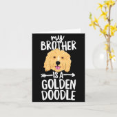 Kinderen Mijn Broer Is Een Goldendoodle Kaart (Gele Bloem)