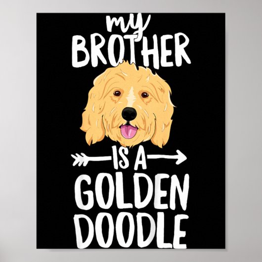 Kinderen Mijn Broer Is Een Goldendoodle Poster (Voorkant)