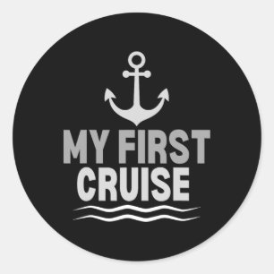 Kinderen Mijn Eerste Cruiseschip Anker Vaarvakanti Ronde Sticker