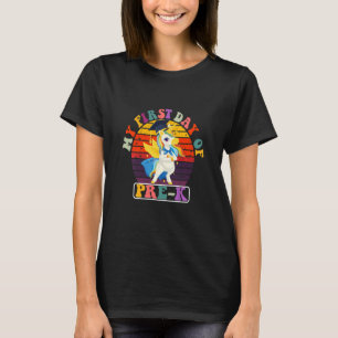 Kinderen Mijn eerste dag van PRE K Unicorn terug n T-shirt