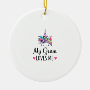 Kinderen Mijn Oma Houdt Van Mij Eenhoorn Kleindoch Keramisch Ornament