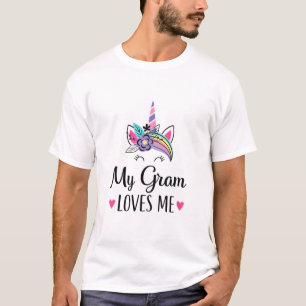 Kinderen Mijn Oma Houdt Van Mij Eenhoorn Kleindoch T-shirt