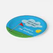 Kinderen mini golf miniatuur golfen Verjaardagsfee Papieren Bordje (Gekanteld)