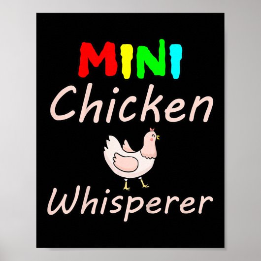 Kinderen Mini Kippenfluisteraar Kippen Grappig _1 Poster (Voorkant)