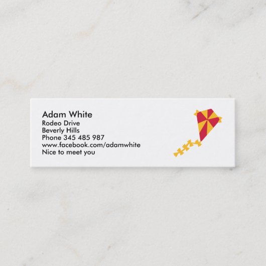 Kinderen Mini Visitekaartje (Voorkant)