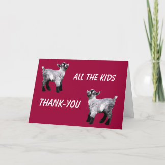 Kinderen Miniatuur Geit Bedankkaart