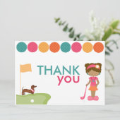 Kinderen Miniatuur Golf Verjaardag Bedankt (Staand voorkant)