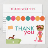 Kinderen Miniatuur Golf Verjaardag Bedankt (Voorkant / Achterkant)