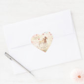 Kinderen Miniatuur Paard Valentijn Hart Sticker (Envelop)