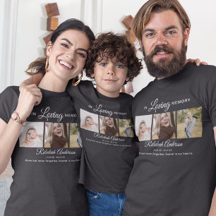 Kinderen Modern 3 Foto Collage Uitvaart T-Shirt