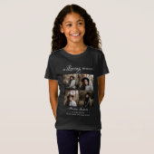 Kinderen Modern 4 Foto Collage Uitvaart T-Shirt (Voorkant volledig)