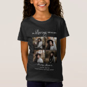 Kinderen Modern 4 Foto Collage Uitvaart T-Shirt (Voorkant)