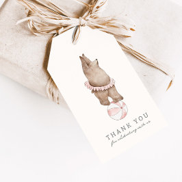 Kinderen Modern Beer Circus | Girls Birthday Favor Cadeaulabel