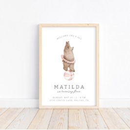 Kinderen Modern Beer Circus | Welkomstwoord meisje Poster