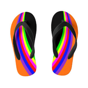 Kinderen Moderne Geometrische Regenboog Kleur Stre Kinder Teenslippers
