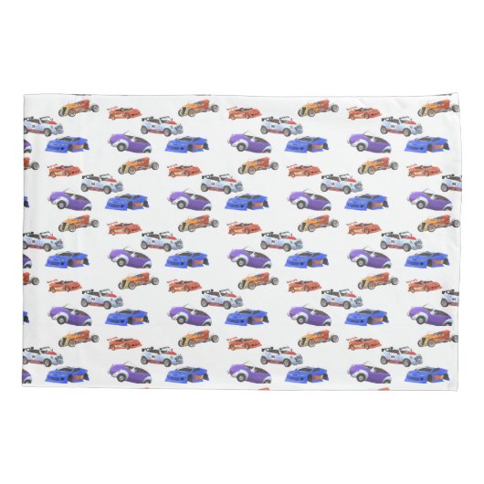 Kinderen monogram koele auto's kussensloop (Achterkant)