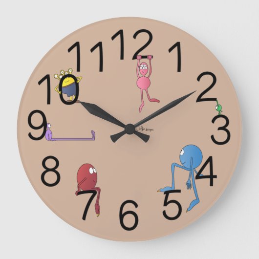 Kinderen Monster Clock Grote Klok (Voorkant)