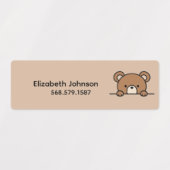 Kinderen Mooie Dieren Cartoon Naam School Labels (Design 1)
