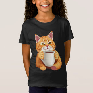 Kinderen Mopshond Kattenkleurige Koffie Grafisch T-shirt