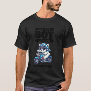 Kinderen Motorrijder Motorrijden Ijsbeer Jongens T-shirt