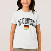 Kinderen München Duitsland Vintage Varsity Tri-Blend Shirt (Voorkant)