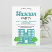Kinderen Museum Verjaardagsfeestje Kaart (Staand voorkant)